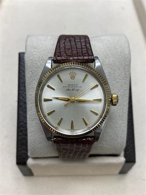 rolex air king leather strap|rolex air king straps.